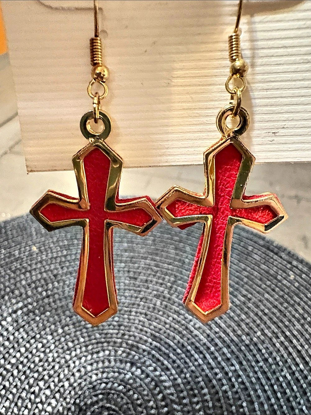 Red Cross Earrings NWT